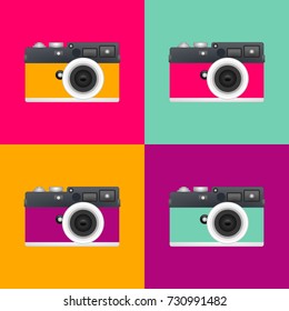 Photo. Camera. Pop art. Icon.