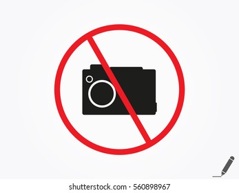photo camera, prohibition, icon, vector illustration eps10