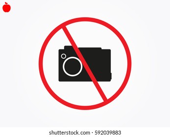photo camera, prohibition, icon, vector illustration eps10