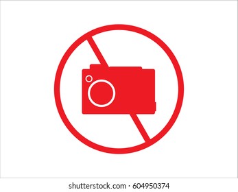 photo camera, prohibition, icon, vector illustration eps10