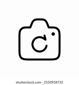 photo camera restore refresh backup icon sign vector