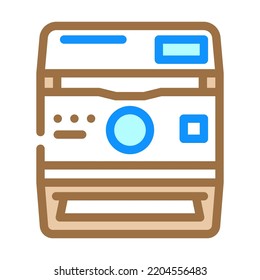 photo camera retro gadget color icon vector. photo camera retro gadget sign. isolated symbol illustration