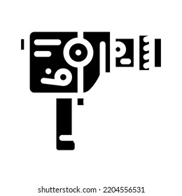 photo camera retro gadget glyph icon vector. photo camera retro gadget sign. isolated symbol illustration