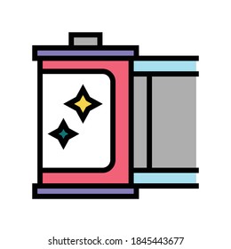 photo camera roll color icon vector. photo camera roll sign. isolated symbol illustration