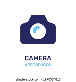 photo camera of rounded square shape icon.