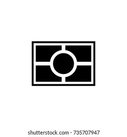 Photo camera screen icon on white background