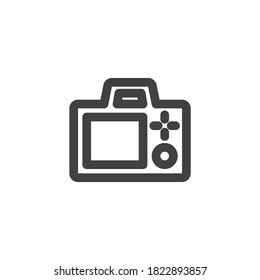 Photo camera screen line icon. linear style sign for mobile concept and web design. Camera viewfinder display outline vector icon. Symbol, logo illustration. Vector graphics
