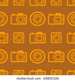 Photo camera seamless pattern. 