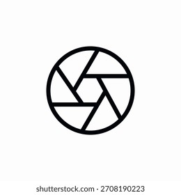 Vector de signo de ícono de obturador de cámara fotográfica