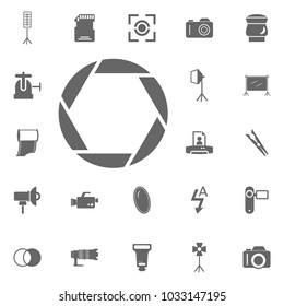 Photo Camera Shutter Icon. Simple element illustration. Symbol design from Photo Camera collection. Can be used in web and mobile. on white background