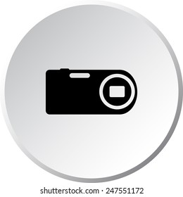 Photo camera sign icon, vector illustration. Flat design style 