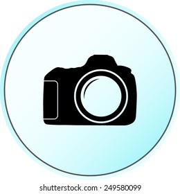 Photo camera sign icon, vector illustration. Flat design style 