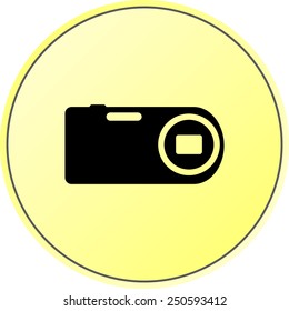 Photo camera sign icon, vector illustration. Flat design style 