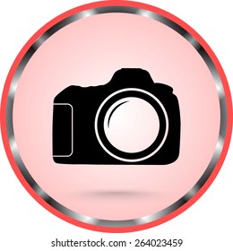 Photo camera sign icon, vector illustration. Flat design style 