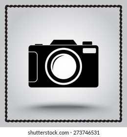 Photo camera sign icon, vector illustration. Flat design style 