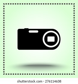 Photo camera sign icon, vector illustration. Flat design style 