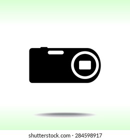 Photo camera sign icon, vector illustration. Flat design style 