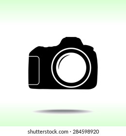 Photo camera sign icon, vector illustration. Flat design style 