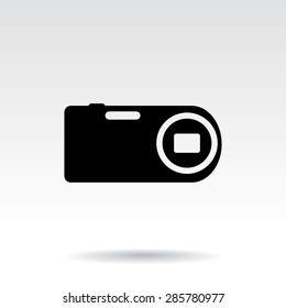 Photo camera sign icon, vector illustration. Flat design style 
