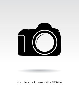 Photo camera sign icon, vector illustration. Flat design style 