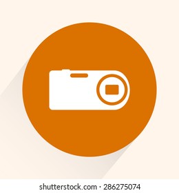 Photo camera sign icon, vector illustration. Flat design style 