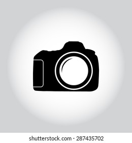 Photo camera sign icon, vector illustration. Flat design style 