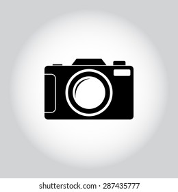 Photo camera sign icon, vector illustration. Flat design style 