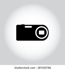 Photo camera sign icon, vector illustration. Flat design style 