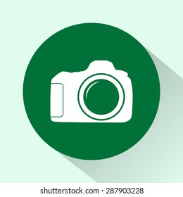 Photo camera sign icon, vector illustration. Flat design style 