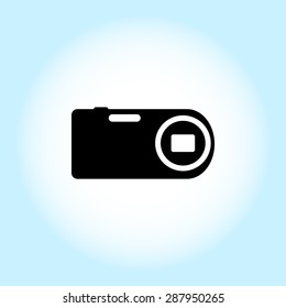 Photo camera sign icon, vector illustration. Flat design style 