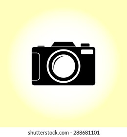 Photo camera sign icon, vector illustration. Flat design style 