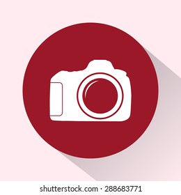 Photo camera sign icon, vector illustration. Flat design style 