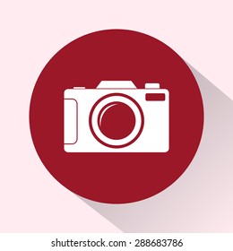 Photo camera sign icon, vector illustration. Flat design style 