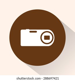 Photo camera sign icon, vector illustration. Flat design style 