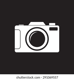 Photo camera sign icon, vector illustration. Flat design style 