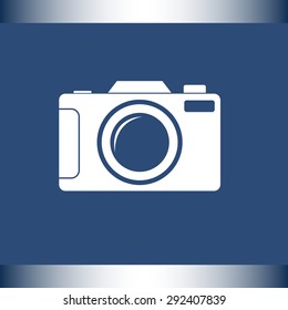 Photo camera sign icon, vector illustration. Flat design style 