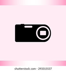 Photo camera sign icon, vector illustration. Flat design style 