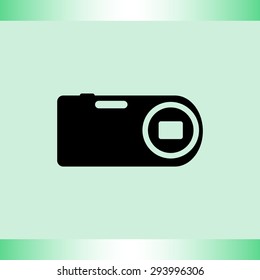 Photo camera sign icon, vector illustration. Flat design style 
