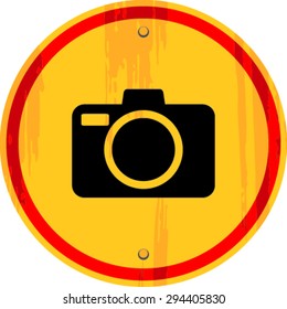  Photo Camera Sign, Icon. Vector Illustration