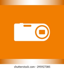 Photo camera sign icon, vector illustration. Flat design style 