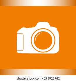 Photo camera sign icon, vector illustration. Flat design style 