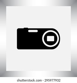 Photo camera sign icon, vector illustration. Flat design style 