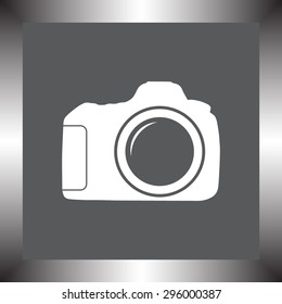Photo camera sign icon, vector illustration. Flat design style 