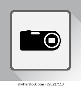 Photo camera sign icon, vector illustration. Flat design style 
