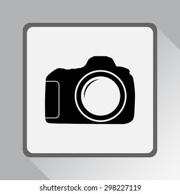 Photo camera sign icon, vector illustration. Flat design style 