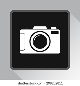 Photo camera sign icon, vector illustration. Flat design style 
