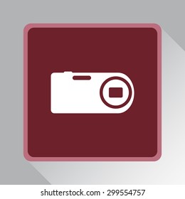 Photo camera sign icon, vector illustration. Flat design style 