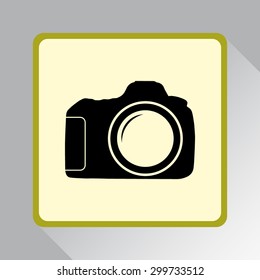 Photo camera sign icon, vector illustration. Flat design style 