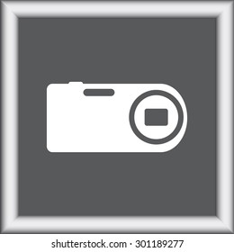 Photo camera sign icon, vector illustration. Flat design style 