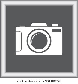 Photo camera sign icon, vector illustration. Flat design style 